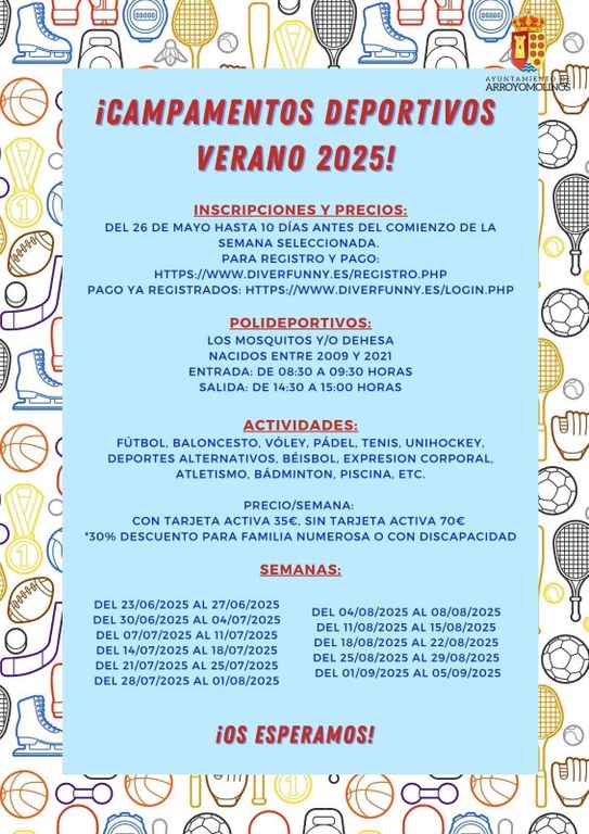 Arroyomolinos abre la inscripción para los campamentos deportivos de verano