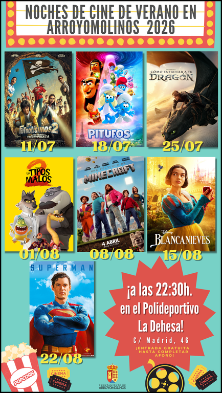 Arroyomolinos inicia en la noche de este sábado su ciclo de cine de verano