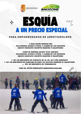 Arroyomolinos logra descuentos para sus vecinos en la pista de nieve del Xanadú