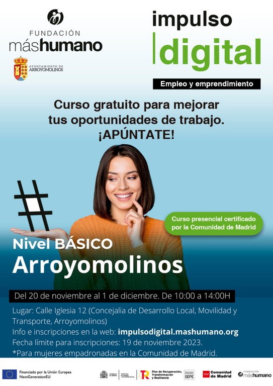 Arroyomolinos Promueve la Capacitación Digital de Mujeres con el Programa 'Impulso Digital' 