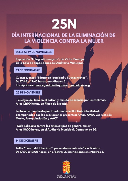 Programa de actividades en conmemoración del 25 de noviembre