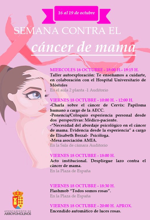 Talleres, charlas y hasta un flashmob, actos organizados para la Semana de lucha Contra el Cáncer de Mama