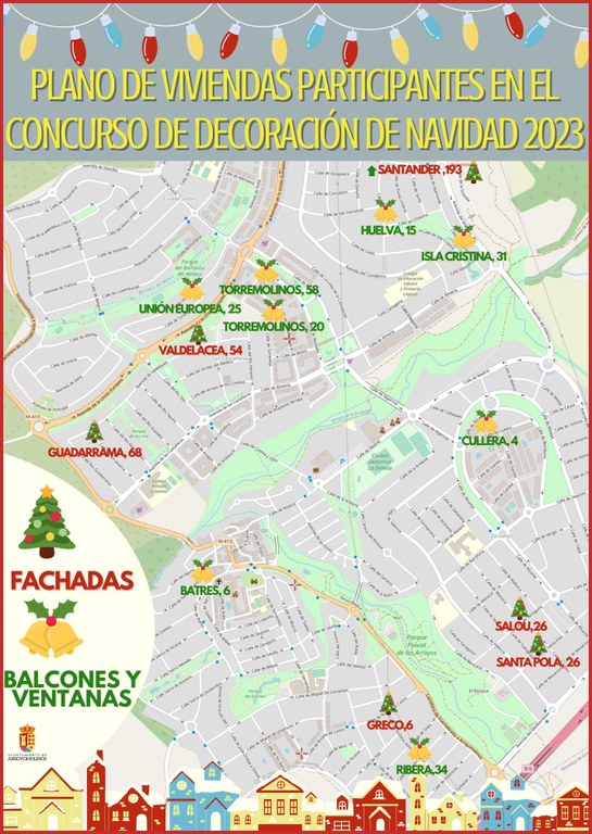 Visita las viviendas que han participado en el Concurso de Decoración de Fachadas y Balcones esta Navidad