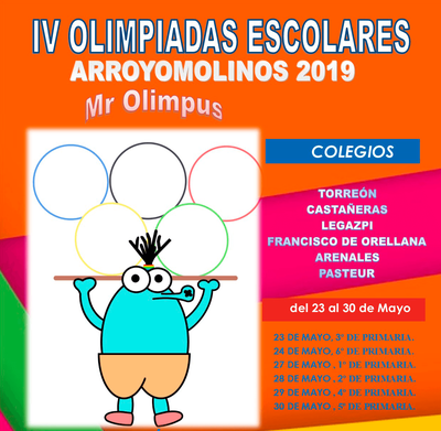 La IV Edición de las Olimpiadas Escolares de Arroyomolinos comienzan el 23 de mayo