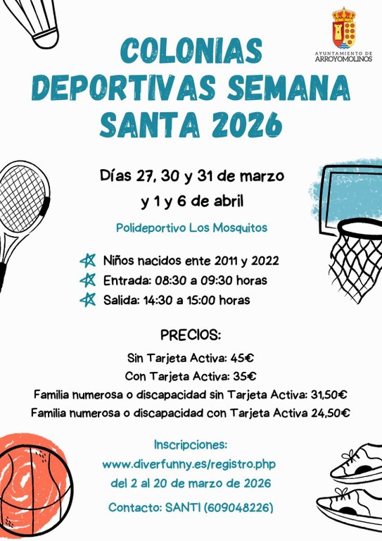 Inscripciones Campamento Semana Santa 2026 - Arroyomolinos