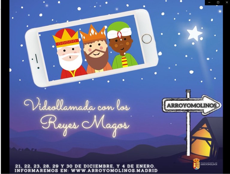 Los Reyes Magos atenderán a los niños de Arroyomolinos mediante videoconferencia