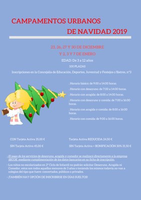 Campamentos Urbanos de Navidad 2019