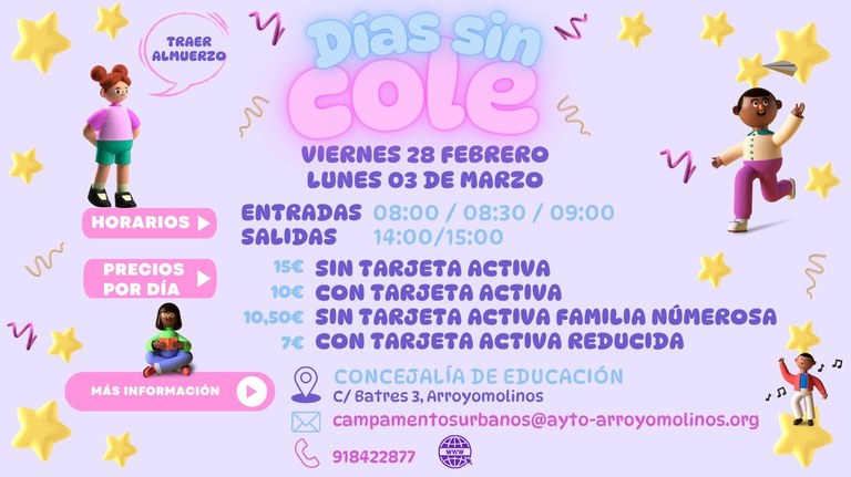 ¡¡¡ Días sin cole en Arroyomolinos !!!