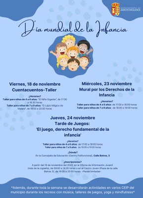 PROGRAMA DE ACTIVIDADES CON MOTIVO DEL DÍA MUNDIAL DE LA INFANCIA 2022