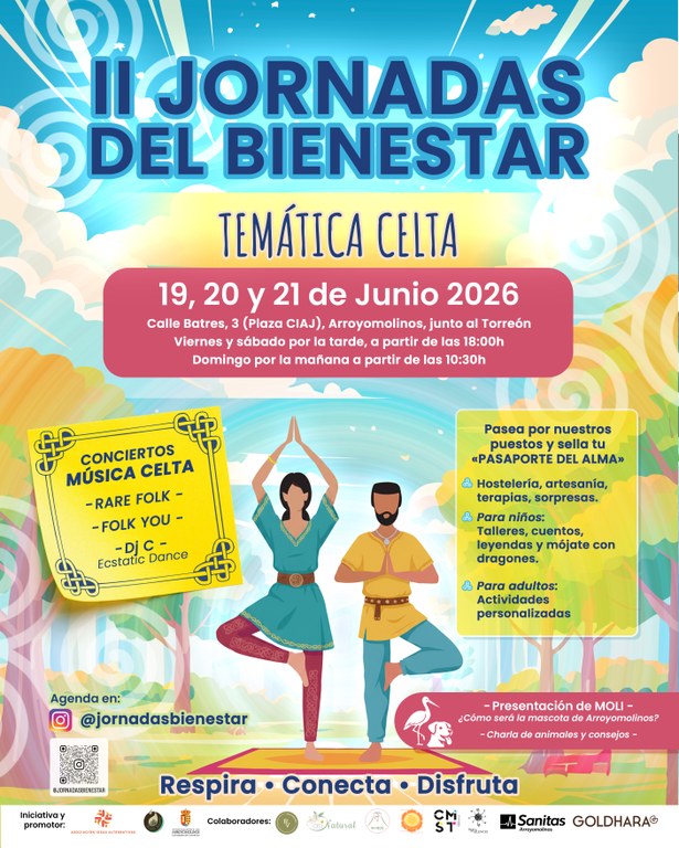 Arroyomolinos celebra las II Jornadas del Bienestar con temática celta y un ciclo de música en directo
