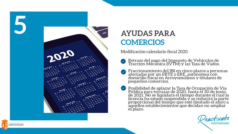 El Ayuntamiento de Arroyomolinos aprueba una modificación del calendario fiscal que incluye retrasos en el pago de algunos impuestos y tasas y el fraccionamiento de otros