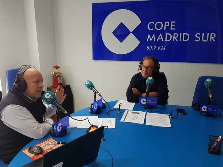 Entrevista al Concejal de Hacienda y Empleo, José Vicente Gil, en Cope Madrid Sur sobre impuestos y orientación formativa.