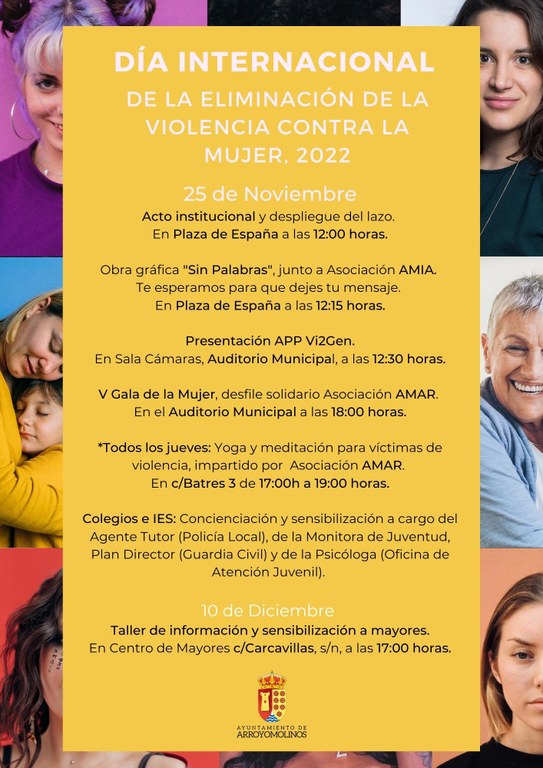 Arroyomolinos presenta un intenso programa de actividades de formación y concienciación con motivo del 25N 