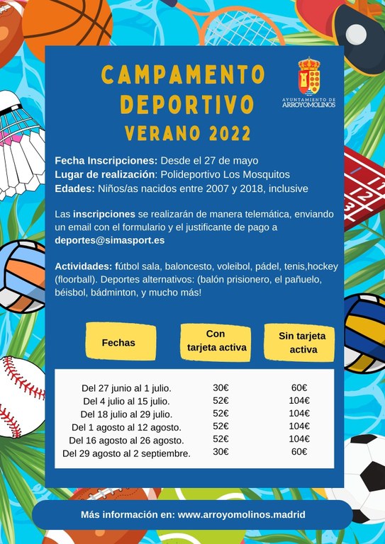 Campamento deportivo - Verano 2022