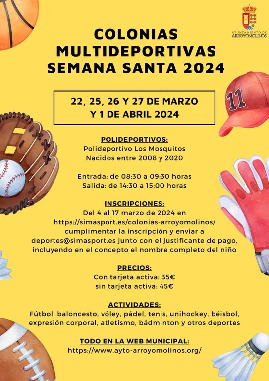 Colonias multideportivas - Semana Santa 2024