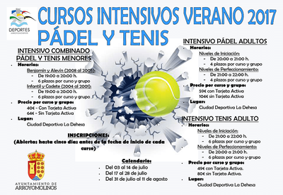 Nuevos cursos intensivos de pádel y tenis