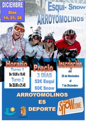 Diciembre para disfrutar del esquí y el snow en Arroyomolinos