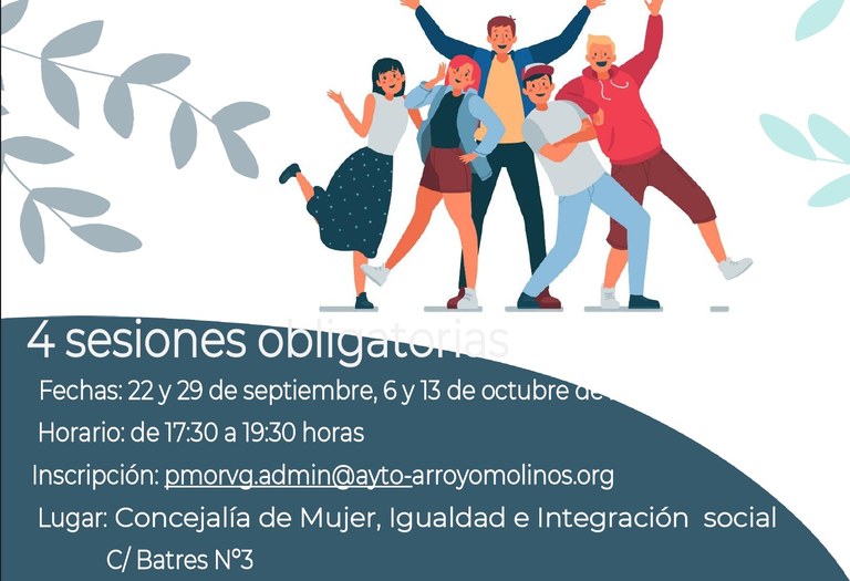 El Ayuntamiento de Arroyomolinos y el PMORVG te invitan al taller formativo para madres y padres: En familia: educar para la vida