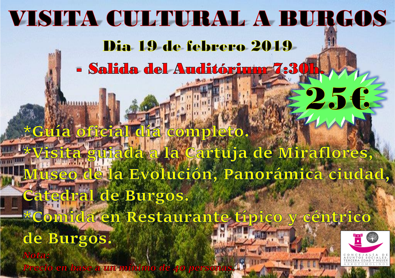Nos vamos de visita cultural a Burgos el 19 de febrero