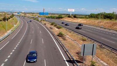 Cortes de carriles en el nudo que enlaza la A-5 (carretera de Extremadura) con la M-40