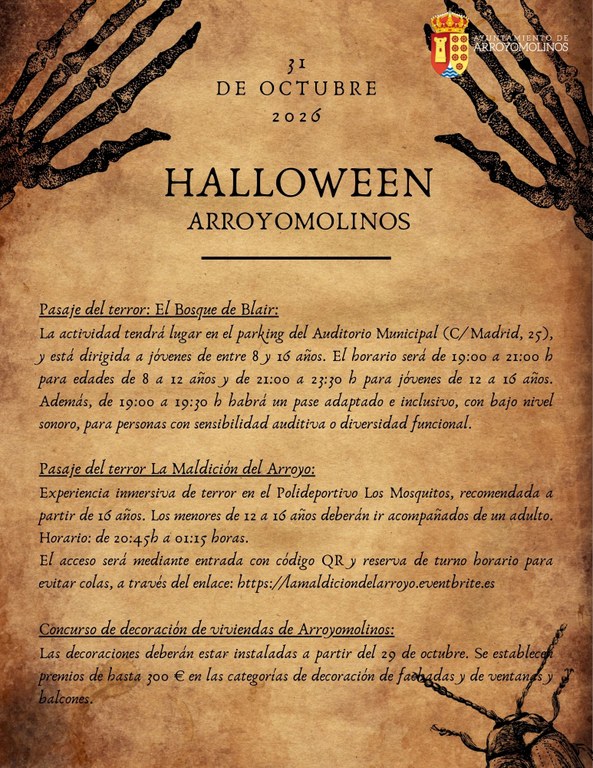 Arroyomolinos se prepara para celebrar Halloween
