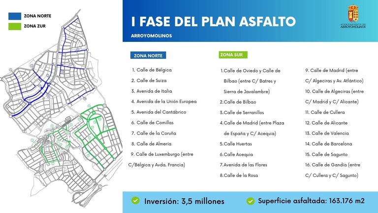 El alcalde Quiroga anuncia la licitación de la    I fase del ‘plan Asfalto’ de Arroyomolinos