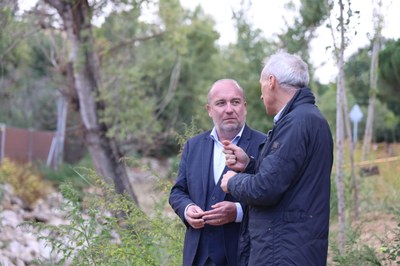 Evaluamos junto al Canal de Isabel II las zonas dañadas del arroyo de la Arroyada tras las intensas lluvias que afectaron ayer a la región.