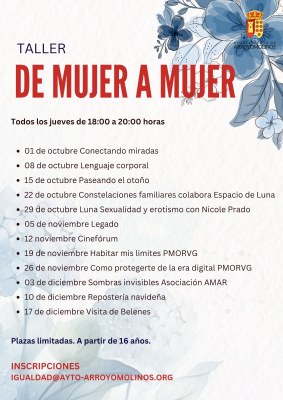Taller "De Mujer a Mujer" en Arroyomolinos